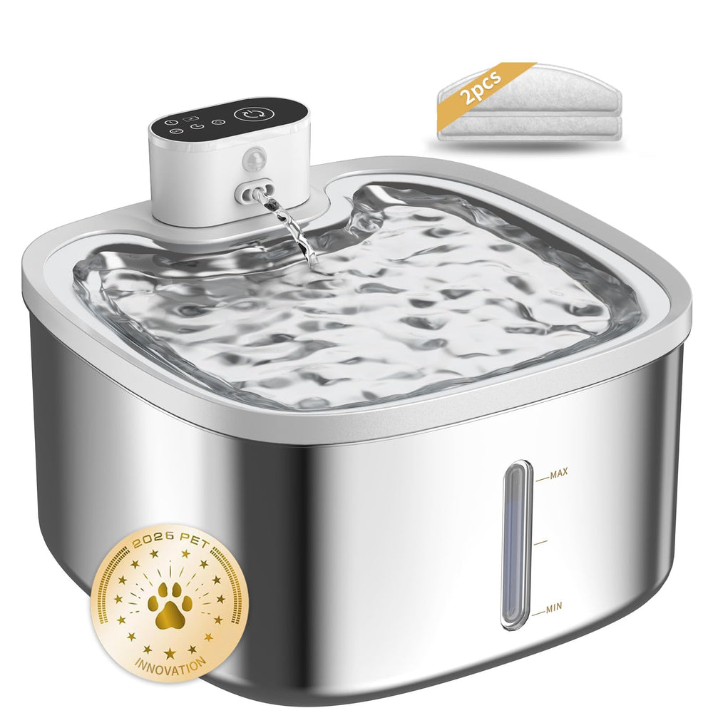Bebedero Woqucute de acero inoxidable con capacidad 3.5 L.