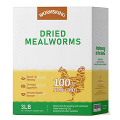 Gusanos secos WORMSKING listos para aves, fuente proteica natural.
