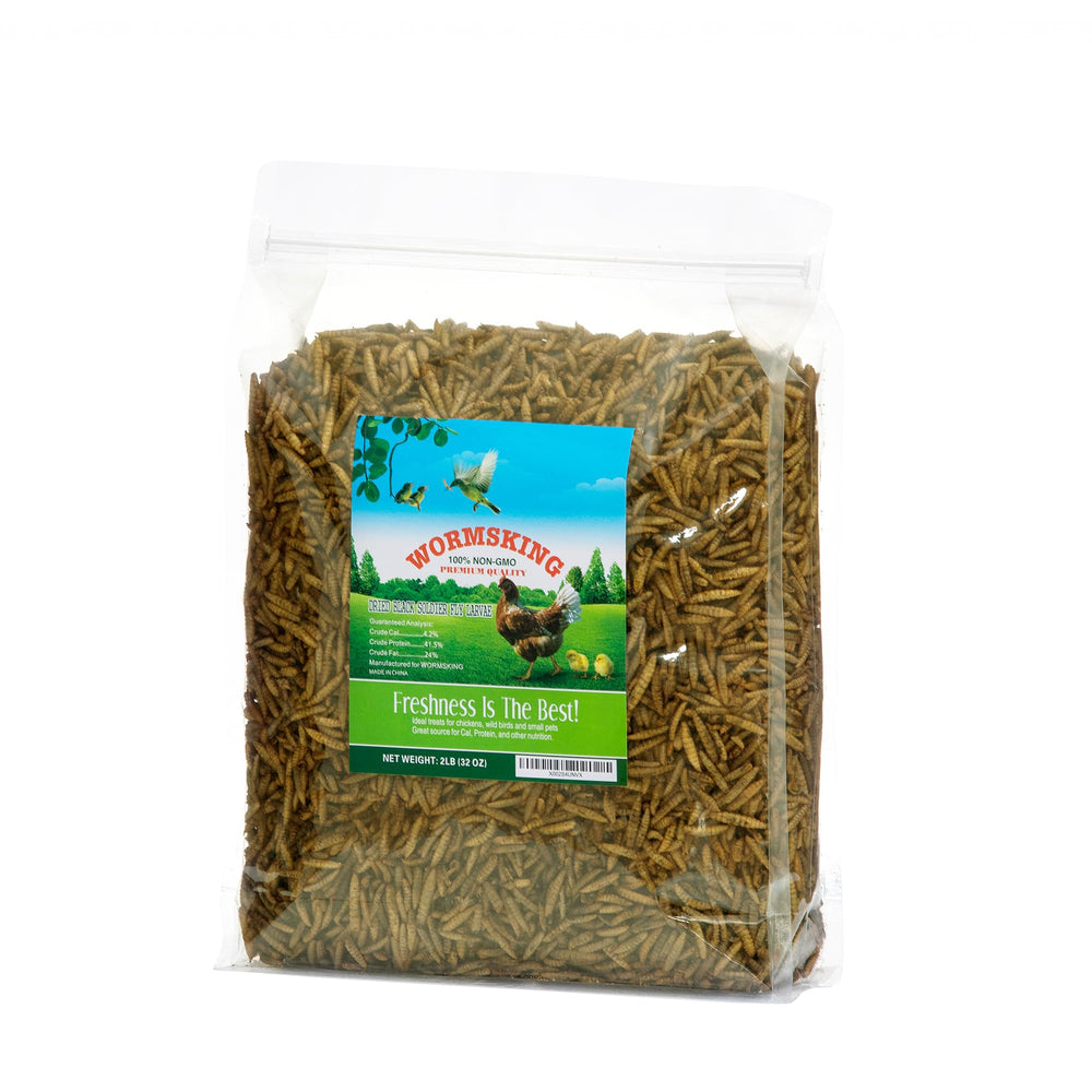 WORMSKING: larvas BSF secas de 2 lb, fuente proteica para aves