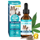 Woyamay aceite de cáñamo para perros y gatos en botella, apoyo a la movilidad diaria.