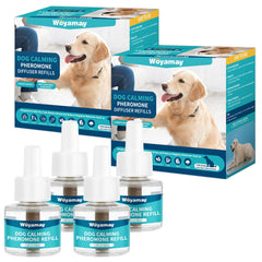 Difusor Woyamay para perros en sala, crea un ambiente sereno.
