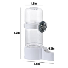 Dispenser de agua WQY en jaula: flujo de gravedad evita derrames.