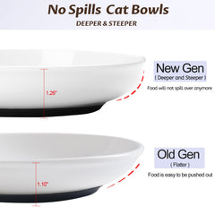 Plato cerámico WROSWT seguro y fácil de limpiar para gatos de interior.