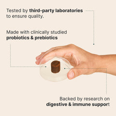 Wuffes Daily Probiotic: primeros planos de malvavisco y calabaza en la fórmula.