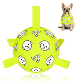 Balón de fútbol para perros de WYNTRIUM con tapas de agarre para jugar en familia.