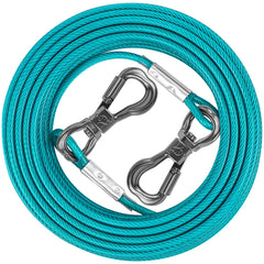 XiaZ cable de amarre para perros en teal, ideal para jardín y seguridad al aire libre.