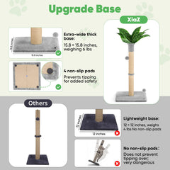 XiaZ poste diámetro 28 pulgadas para gatos pequeños y medianos, cómodo para rascar.