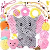 XIUGOAL juguetes rosados para cachorro, estimulan exploración y juego diario