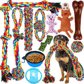 Juguetes de cuerda XLMYS para perros, 8 unidades, masticación duradera.