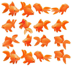 XMHF pez dorado artificial naranja flotante para acuario, decoración duradera.