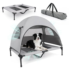 Cama para perro XUVIRA elevada con cobertura UV protege del sol