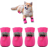 YAODHAOD Zapatos para perros pequeños, vista frontal, ajuste cómodo para paseos.