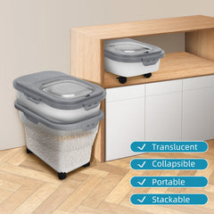 YECERCAN contenedor de alimento para mascotas plegable para ahorrar espacio.