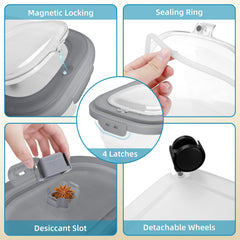 YECERCAN ruedas desmontables para mover el contenedor con facilidad.