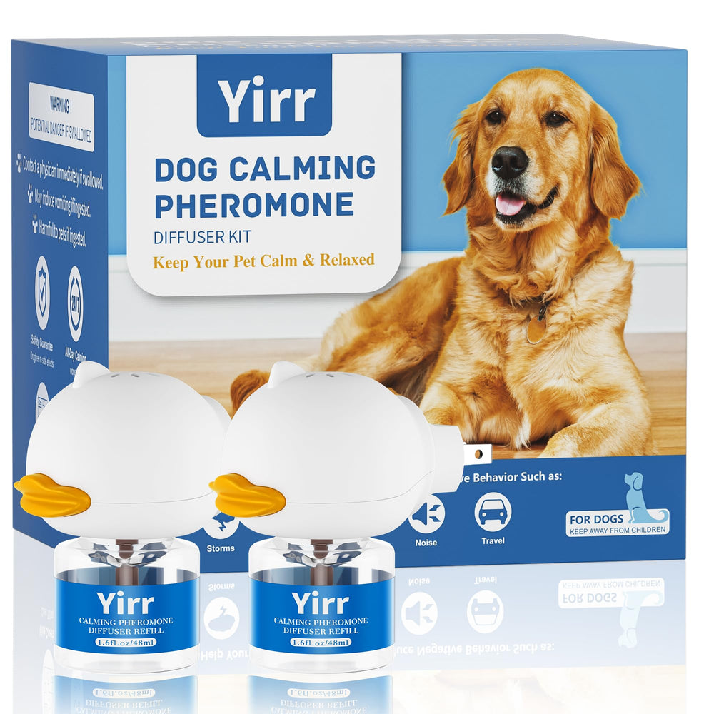 Difusor Yirr para perros en casa promueve relajación.