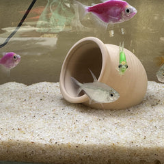 YISZM arena beige para acuario, paisaje submarino suave y realista.