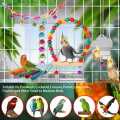 Campanitas colgantes YIXUND, estimulación sonora y visual para aves curiosas