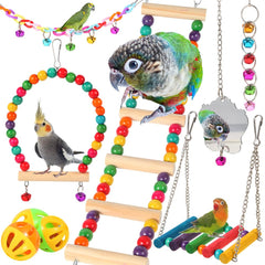 Escalera para aves YIXUND, fomenta trepar y explorar de forma segura