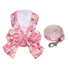 Arnés para perro pequeño rosa ajustable de YKYUASD, cómodo y seguro para paseos diarios.