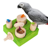 YOOSO WING rompecabezas comedero en jaula para aves, entretenimiento seguro.