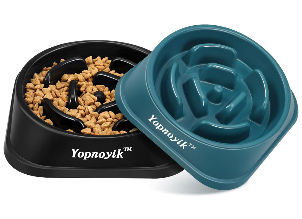 Yopnoyik tazón lento para perros grandes, fomenta comer pausado y menos atracones.