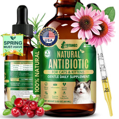 YOTANGO antibióticos naturales para gatos con botella de dosis, apoyo diario a la salud urinaria.