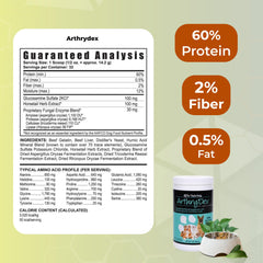 Youngevity Arthrydex polvo para cuidado articular en perros y gatos.