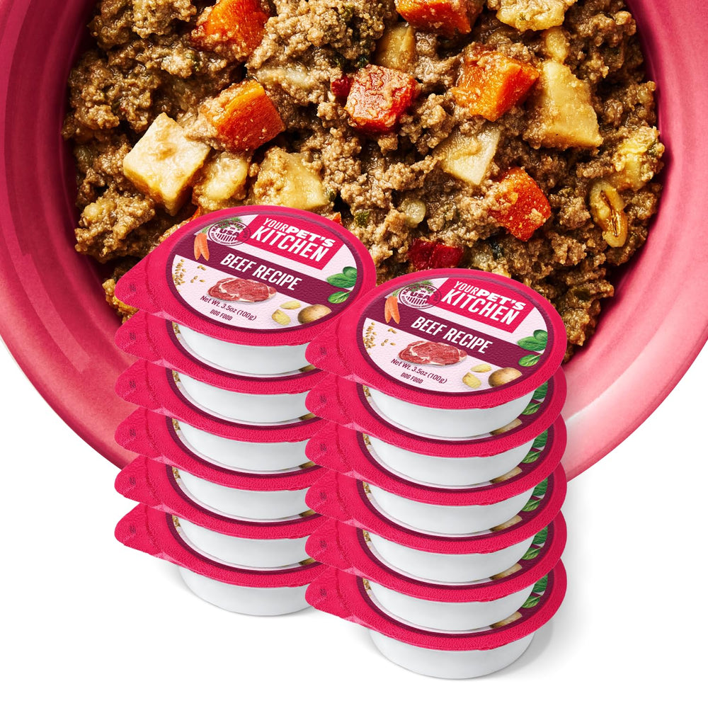 Your PET'S Kitchen tazas de res: primer ingrediente de alta calidad para músculos fuertes.