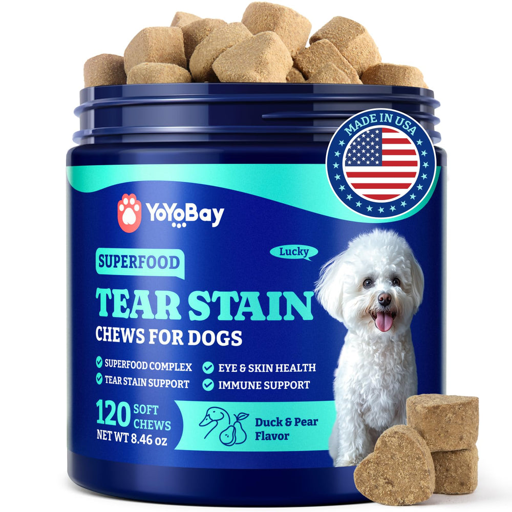 YoYoBay apoya manchas de lágrimas con estas masticables en lata para uso diario.