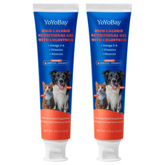 YoYoBay colostrum gel para perros y gatos, empaque doble, impulso energético diario.
