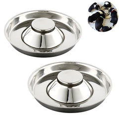 Comedero YUDANSI para cachorros de diámetro grande, ideal para comida y agua.