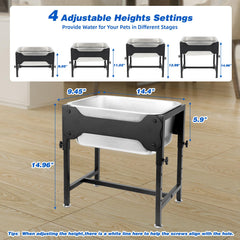 soporte metálico ajustable YUEPET para 4 alturas, confort para todas las razas.