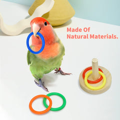 YUESUO rompecabezas de madera para aves: fomenta resolución de problemas.