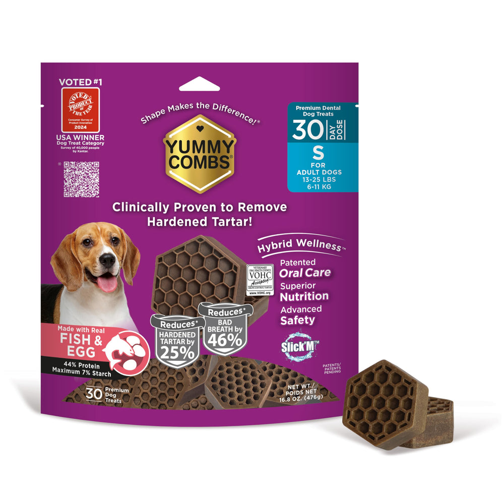 Yummy Combs: paquete dental para perros, ideal para rutina diaria.
