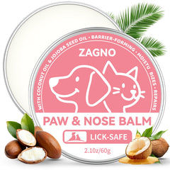 Bálsamo ZAGNO para patas de perro, envase práctico y seguro.