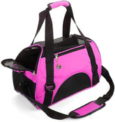ZaneSun transportín para gato rosa, vista frontal, cómodo para viajes.