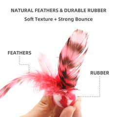 Juguete de caucho duradero ZAYLUMO para gatos, seguro y robusto