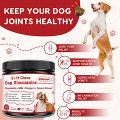 ZEBORA glucosamina para perros, textura suave para masticar fácilmente