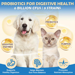 probiótico Zebora para perros, 6 mil millones cfu, equilibrio intestinal