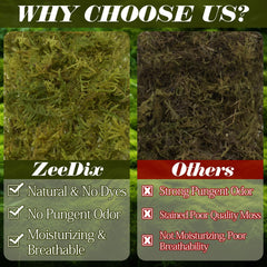 ZeeDix musgo sphagnum retiene humedad en el terrario para reptiles