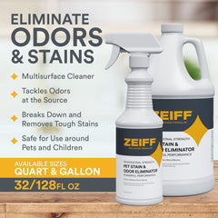 Zeiff bouteille gallon, action enzymatique neutralisant les odeurs à la source.