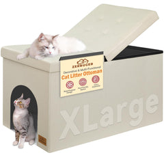 Zerbuger caja litter oculta con tapa abatible para controlar olores y privacidad.