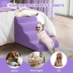 Zerbuger rampa para perros de cuatro pasos, ideal para camas altas y ventanas