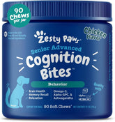 Zesty Paws Avance Cognición en botella: apoyo potencial para mantener la atención de tu perro mayor.