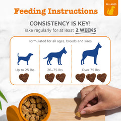 Zesty Paws probióticos digestivos en tabletas para equilibrio intestinal.