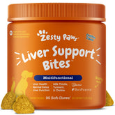 Zesty Paws Higado perro - gominita suave para apoyo diario de hígado