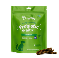 OraStix de Zesty Paws, palitos para dientes sanos y encías fuertes.