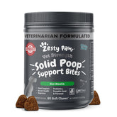 Zesty Paws Solid Poop Support Bites con semilla de calabaza para apoyo digestivo.