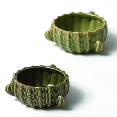 Tazón Zhilishu para roedores con diseño cactus verde, ideal para comida y agua y fácil de limpiar.