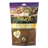 Zignature cerdo, envase visible, snack sabroso para perros